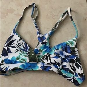 Blue hibiscus midori top